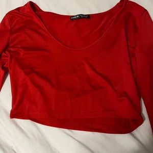 long sleeve crop top